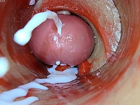 深插阴道内镜头捕捉精液喷射ASMR sg gay boy porn