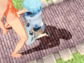 原神耽美-公子x重云激烈性爱-伪娘变装日本亚洲动漫游戏色情男同 korean muscle gay porn