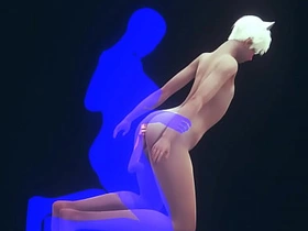 耽美伪娘-性感猫耳伪娘激烈性爱完整版-女装子日本亚裔动漫游戏同志色情 gay porn japan blowjob