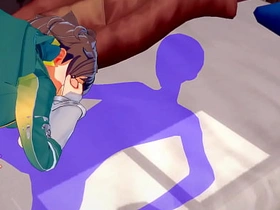 《为美好的世界献上祝福》男同版 - 和真激烈性爱[手交、口交、被操第一视角] - 日本动漫游戏色情同性 chinese hot gay porn