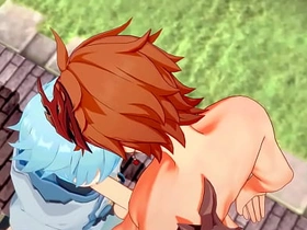 原神耽美-达达利亚x重云口交和肛内射-伪娘cos日本亚洲漫画动漫游戏色情同性 japan gay porn teen